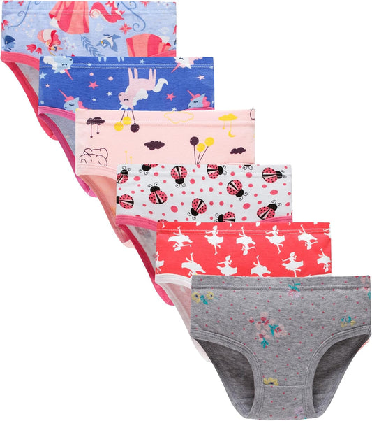 Hahan Girls Soft Panties Toddler Girls Cotton Underwear Kids Briefs