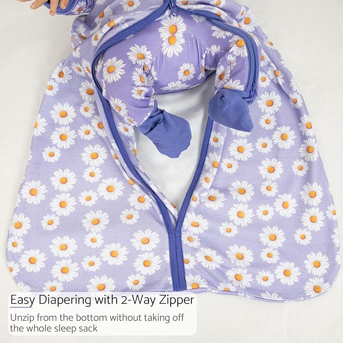 LollyBanks Baby Sleep Sack, 100% Cotton Wearable Blanket 2-Way Zipper Sleep Sacks