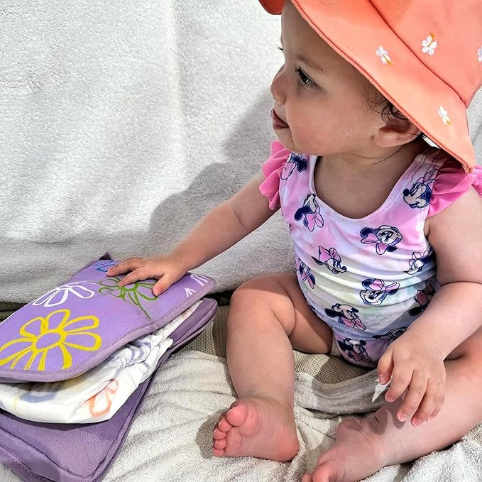 Freestyle Portable Diaper Changing Pad | Foldable, Waterproof Baby Changing Pad With Stylish Wet Wipes Pouch | Travel Changing Pad For Newborn, Quick Access Baby Changing Mat For Diaper Bag Essentials