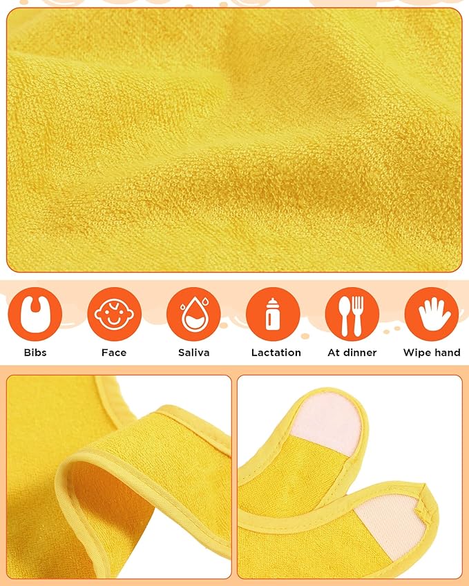 JaGely 30 Pack Baby Muslin Bandana Bibs Multicolor Solid Unisex Waterproof Feeder Adjustable Newborn Teething and Drooling