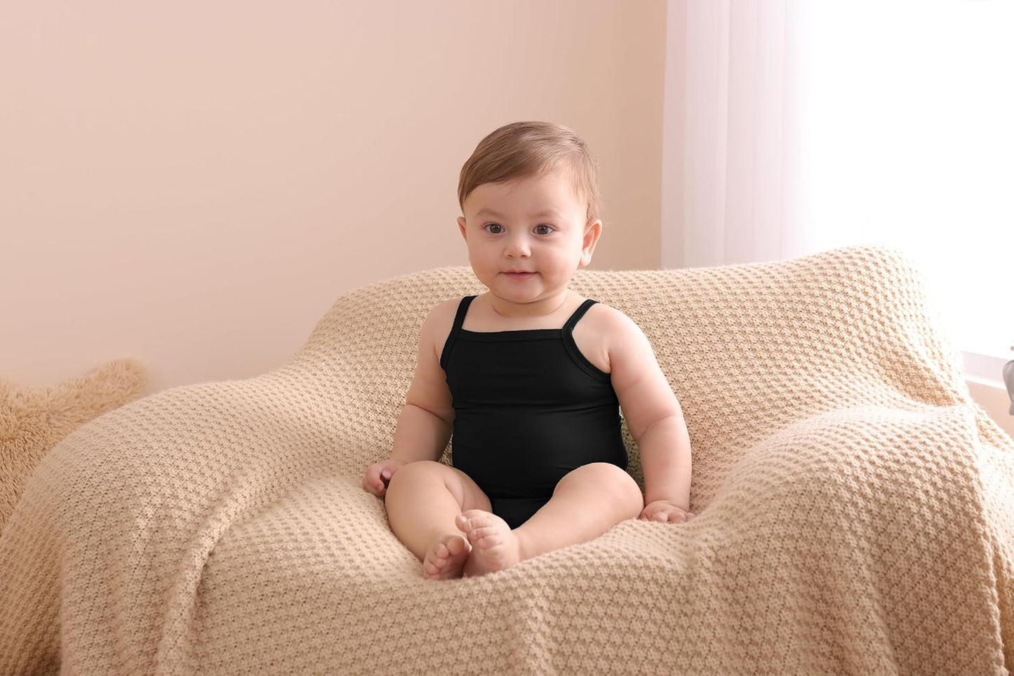 GUISBY Rayon Made from Bamboo Undershirt boy Girl Bodysuit for baby 3-Packs