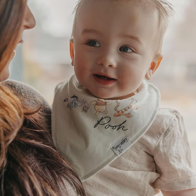 Copper Pearl Baby Bandana Drool Bibs for Drooling and Teething 6 Pack Gift Set Winnie The Pooh