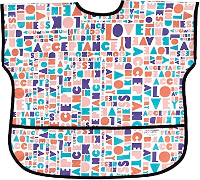 Bumkins Bibs - Toddler Bibs, Waterproof, Large for 1-3 Years, Short Sleeve