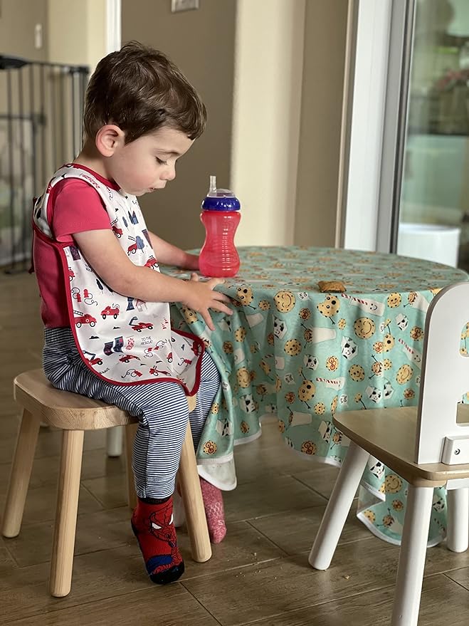 BapronBaby Be Brave - Firefighter Bapron - No Neck Tie Safer Bib for Baby & Toddler - Soft Waterproof Stain Resistant - Machine Washable - Sz Preschool 3-5yrs