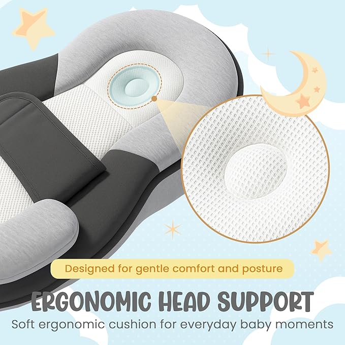 Inclined Baby Cushion – Soft & Supportive Pillow for Feeding and Playtime – Compact, Lightweight and Breathable Design