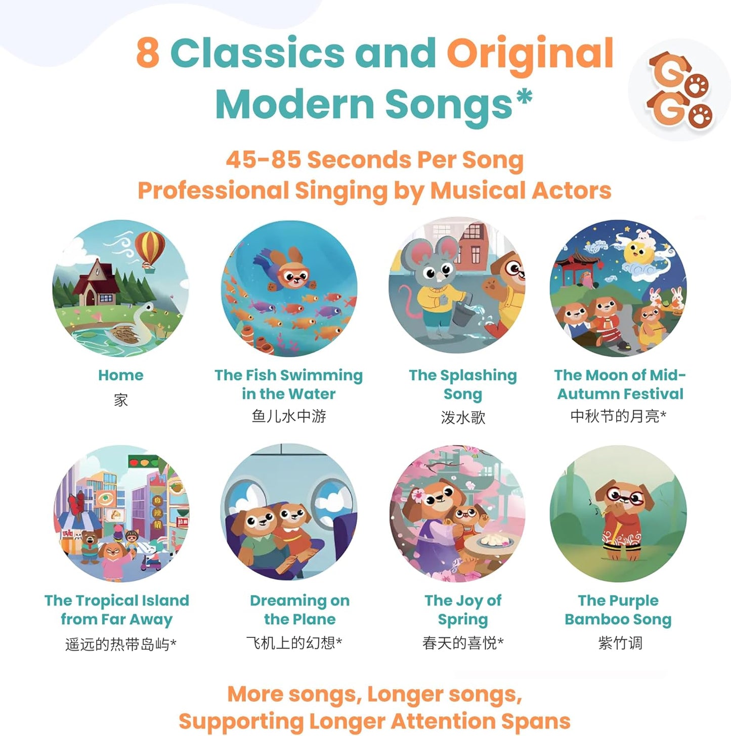 GO GO Learning Chinese is Fun Vol. 2: Bilingual Chinese English Books for Kids with 9 Songs, Chinese New Year Gifts, Learn Chinese, Chinese Gifts, Chinese Book, Chinese Learning Book, Chinese Toys