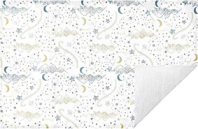 Nest Designs Toddler Pillow with Bamboo Viscose Pillowcase - Stars White, Medium (Silk)