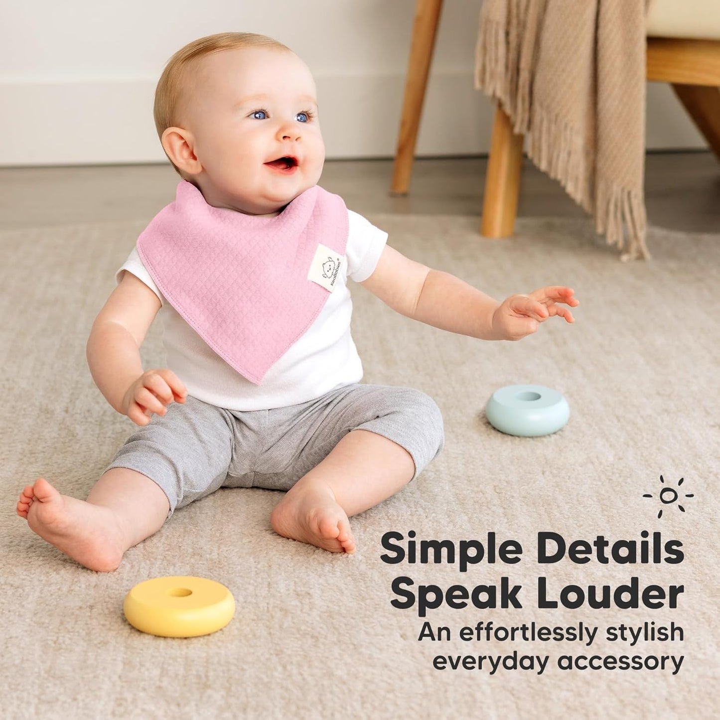 KeaBabies 8-Pack Bandana Bibs for Baby Girls, Boys - Organic Cotton Baby Bibs for Drooling & Teething Newborn, Toddler, Infant 0-36 Months, Extra Soft, Absorbent Cloth with Snaps (Muted Pastel)