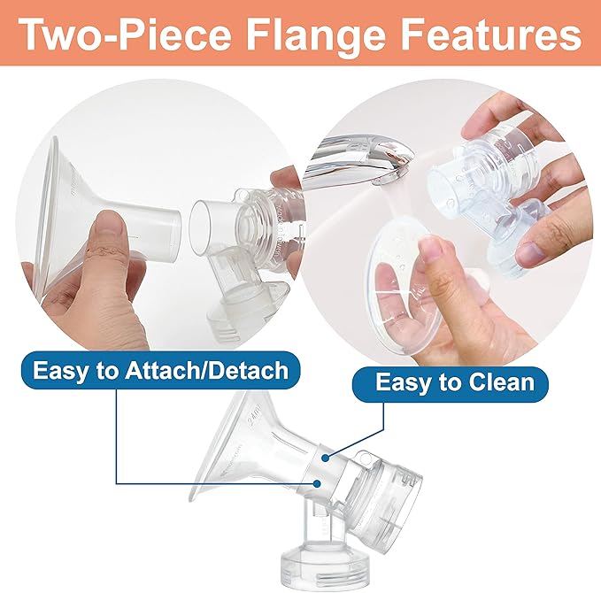 Maymom Breast Pump Kit Compatible with Medela Pump in Style Advanced Pump; 2xTwo-Piece 30mm Breastshield, 2 Valve, 4 Membrane, 2 Replacement Tubing; Replacement Part for Medela Shield, Valve