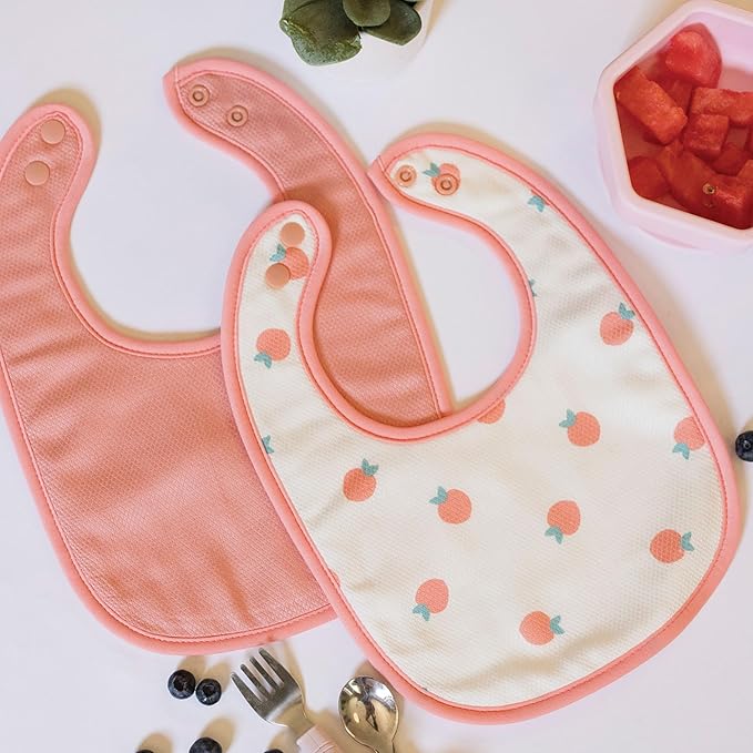 Tiny Twinkle 8 Pack Baby Bibs for Drooling and Teething – Waterproof & Absorbent Bibs for Baby Girl & Boy, Machine Washable Infant Bib Set for Newborns and Toddlers (Girl Print 8-Pack)