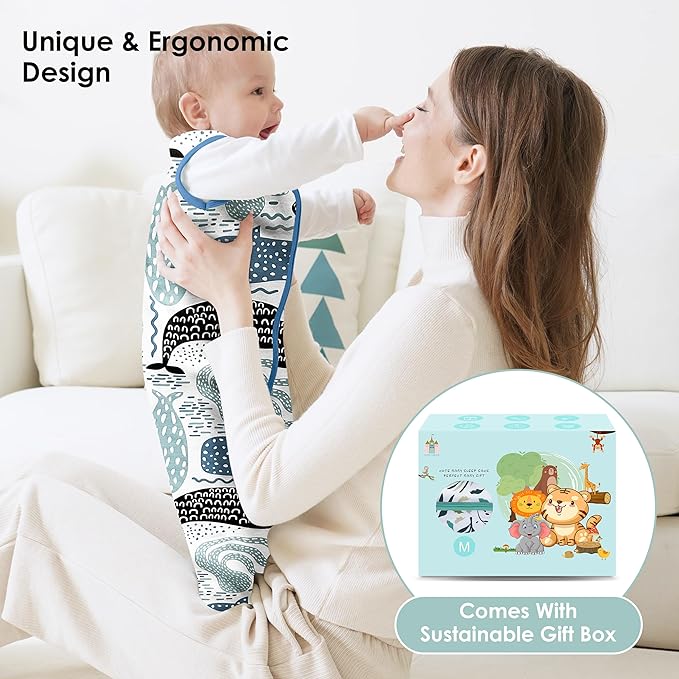 Cute Castle Baby Sleep Sack 0-6 Months - Lightweight 100% Cotton 2-Way Zipper TOG 0.5 Infant Wearable Blanket, Newborn Essentials Toddler Sleep Clothes (3 Pack Blue)