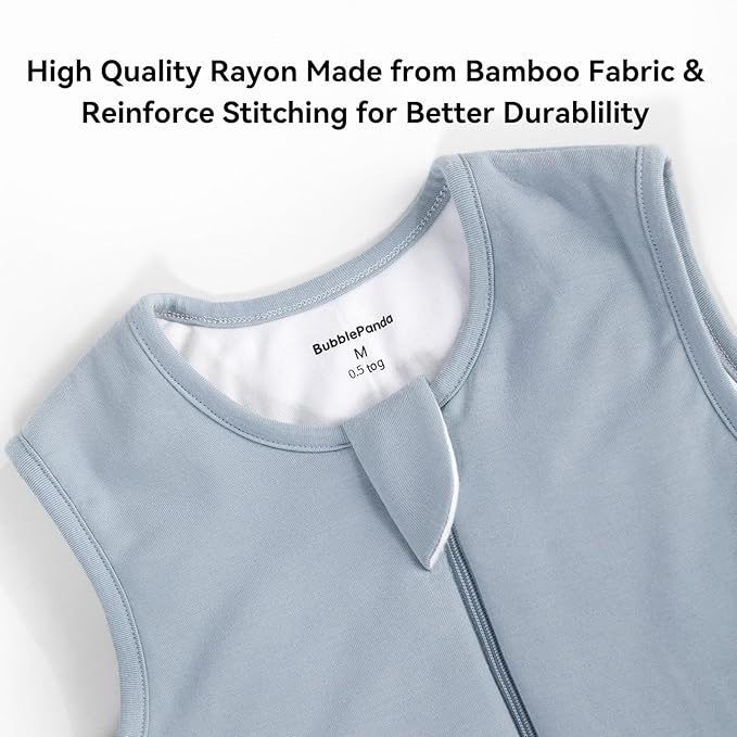 BubblePanda Rayon Made from Bamboo Toddler Sleep Sack with Feet 24-36 Months 0.5 Tog Ultra Soft Toddler Sleeping Sack 2t-3t Baby Sleep Bag Walker Wearable Blanket with Legs 2-Way Zipper Lightweight