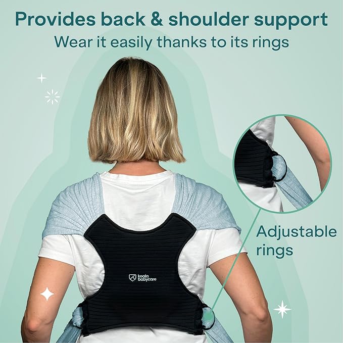 Koala Babycare Baby Carrier Wrap, Easy to Wear As a T-Shirt - Original Baby Carrier Newborn to Toddler - Sling One Size Fits All - Baby Wraps Carrier Up to 22lbs