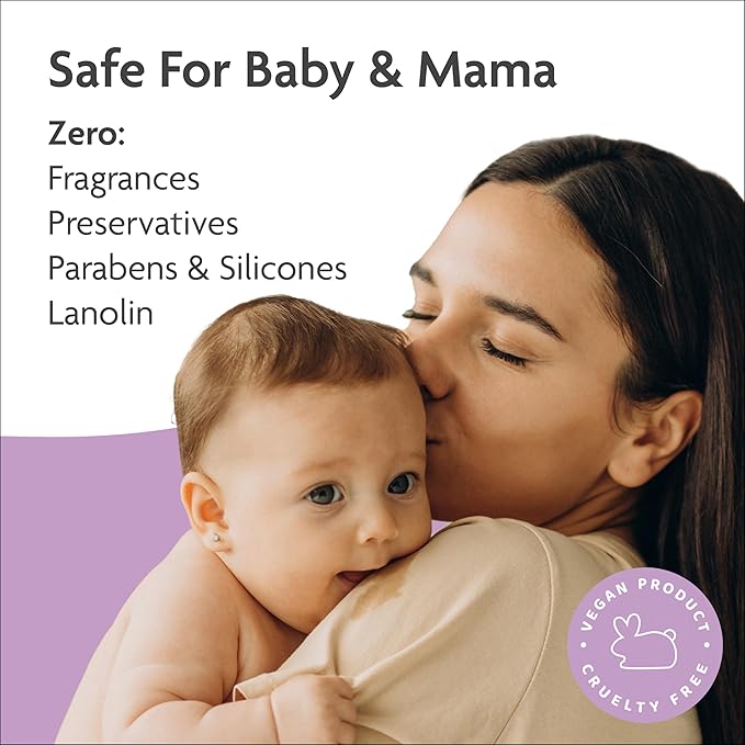 TriLASTIN Vitamin-Infused Nipple and Lip Balm | Breastfeeding Essentials | Lanolin-Free Nipple Cream | Nipple Butter | Postpartum Must-Haves