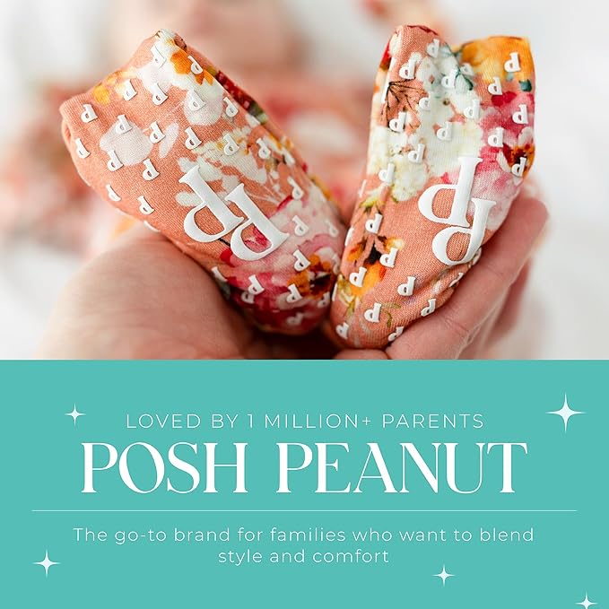 Posh Peanut Convertible Baby Sleepers - Girls Footless Baby Pajamas with 2 Way Zipper for Easy Diaper Changes