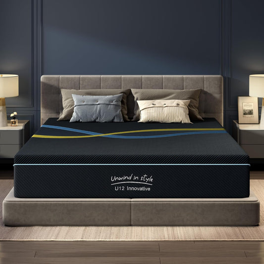 14 inch Queen Mattress Multi-Layer Memory Foam Mattress - Medium Firmness with Bamboo Charcoal & Green Tea Infusion