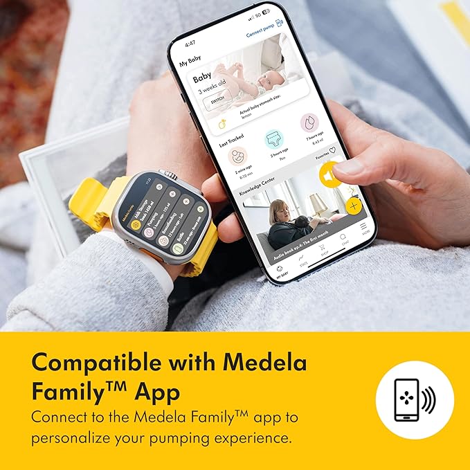Medela Freestyle Hands-Free Double Electric Breast Pump with Wearable Cups, App Connectivity, Portable Design