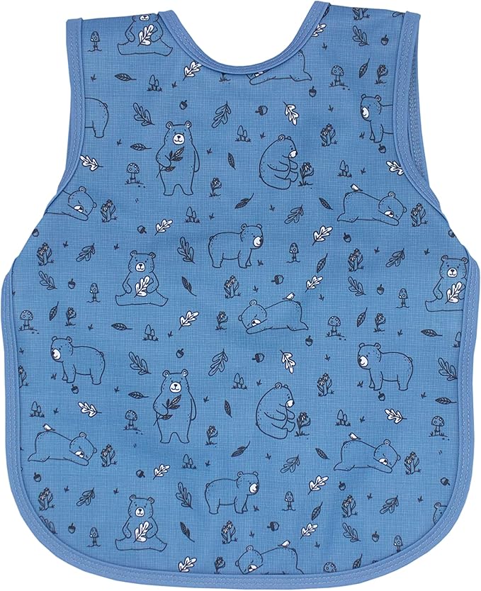 BapronBaby Animal Prints Bapron - No Neck Tie Safer Bib - Baby & Toddler - Soft Waterproof - PVC, BPA & Phthalate Free - 6m+