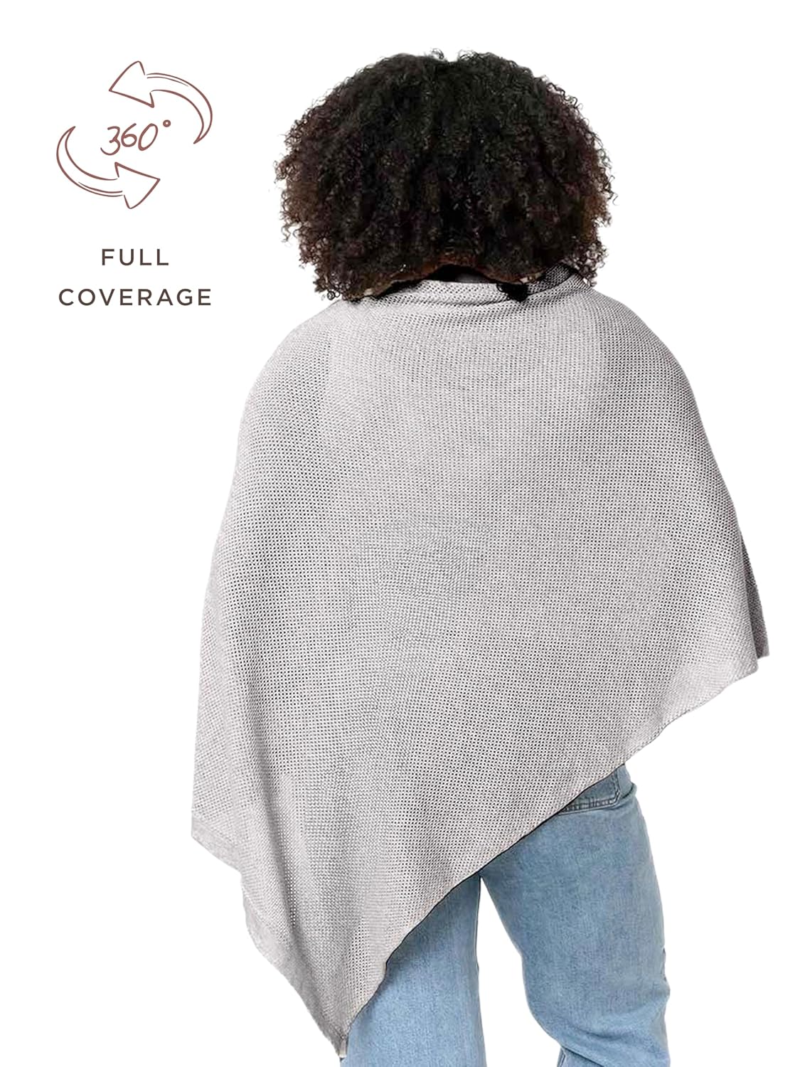 We are Amma | The Cocoon™ - Newborn Essentials Must Haves: Nursing Cover for Breast Feeding Essentials | Nursing Sweater Used as Breastfeeding Cover (Grey, Plus Size)