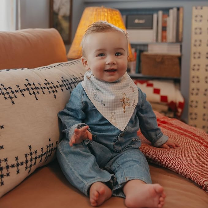 Copper Pearl Baby Bandana Drool Bibs for Drooling and Teething 6 Pack Gift Set Winnie The Pooh