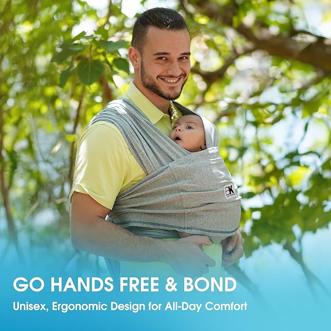 Original Baby K'tan Baby Carrier: #1 Easy Pre-Wrapped, Soft, Slip-On, No Rings, No Buckles | 5 in 1 Baby Sling Gift | The Best Hands Free Infant Wrap For Newborn to Toddler up to 35lb (See Size Chart)