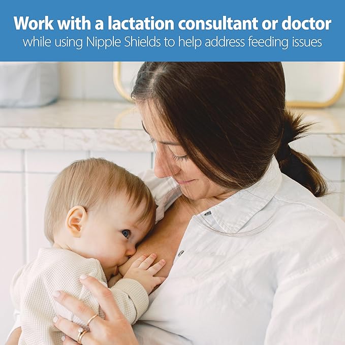 Dr. Brown's Butterfly Breastfeeding Nipple Shields for Protecting Sore, Flat or Inverted Nipples, Essential for Latching Difficulties with Microwave Sterilizer Carrying Case, 20mm