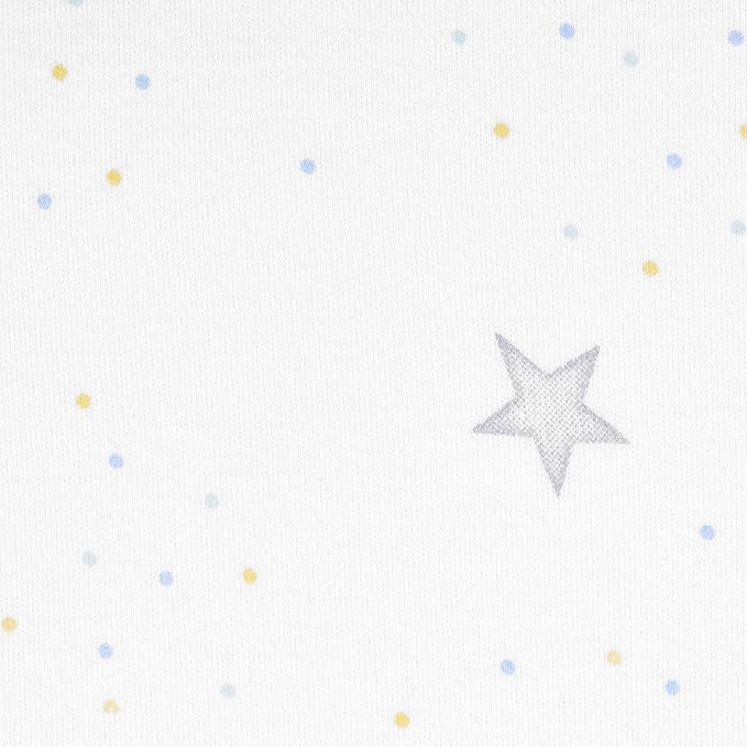 HALO 100% Cotton Sleepsack Swaddle, 3-Way Adjustable Wearable Blanket, TOG 1.5, Stardust, Newborn, 0-3 Months