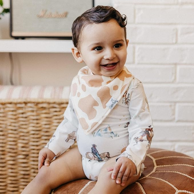 Copper Pearl Baby Bandana Drool Bibs for Drooling and Teething 4 Pack Gift Set Boone