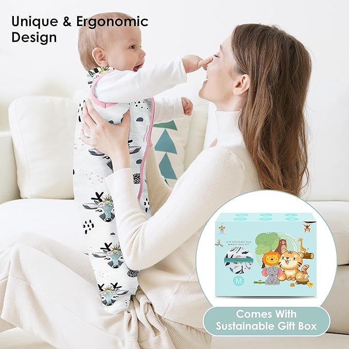 Cute Castle Baby Sleep Sack 18-24 Months - Lightweight 100% Cotton 2-Way Zipper TOG 0.5 Infant Wearable Blanket, Newborn Essentials Toddler Sleep Clothes (3 Pack Pink)