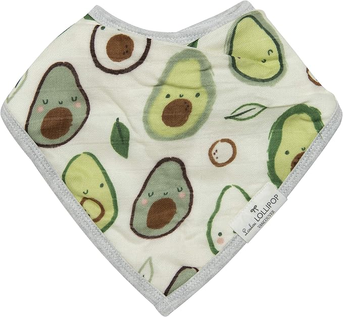 Loulou Lollipop Muslin Bandana Bib Drool Bib Set for Baby Girl and Boy, Adjustable 3 to 36 Months, 2 Pack
