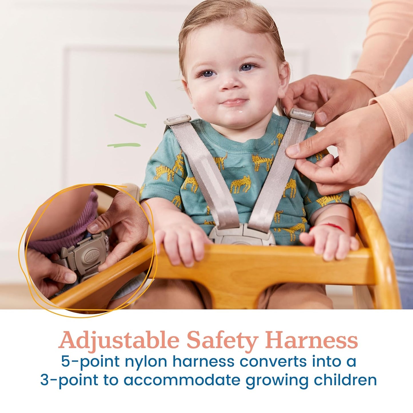 ECR4Kids ASATT High Chair, Toddler Chair, Honey