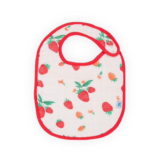 Little Unicorn Premium Classic Bib 3 pack | Adjustable as baby grows | Soft fabric on skin | Great for first time eaters (Berry Lemonade)