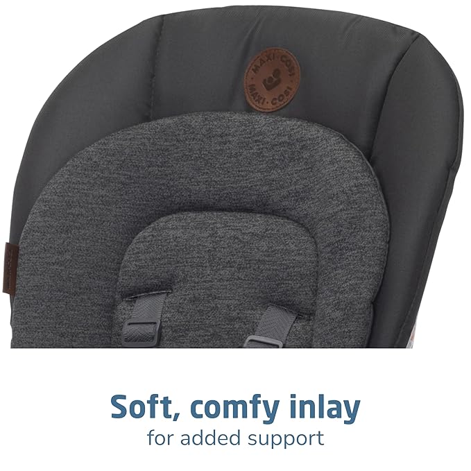 Maxi-Cosi Minla 6-in-1 High Chair for Babies & Toddlers, Portable Foldable Highchair, EcoCare Fabric, 9 Heights, 5 Reclines, 4 Tray Positions, Classic Graphite