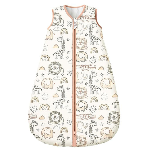 Yoofoss Baby Sleep Sack 0-6 Months, TOG 2.5 Baby Wearable Blanket with 2-Way Zipper, 100% Organic Cotton Fabric Winter Newborn Sleeping Sack, Warm Soft Comfy(Small)