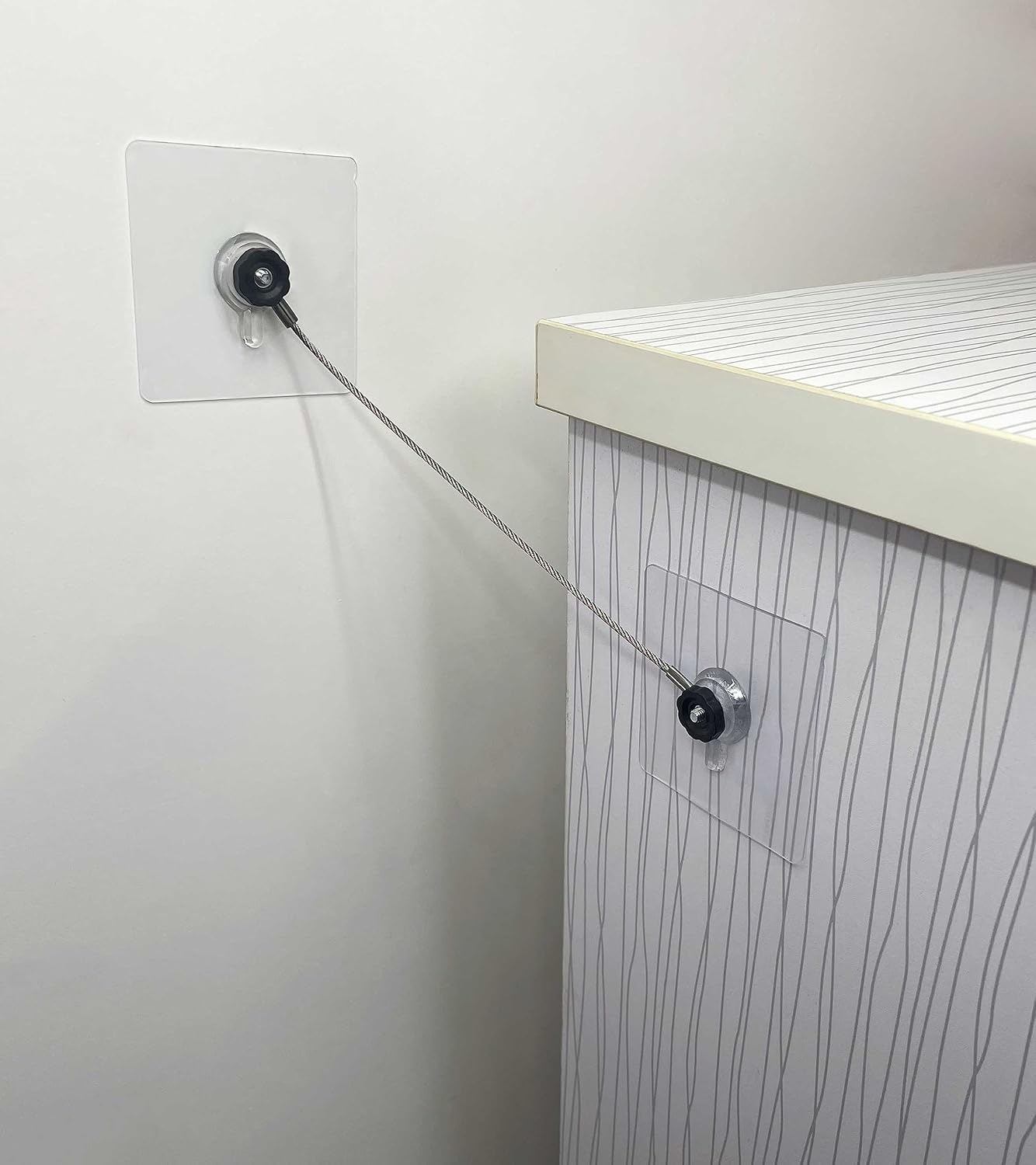 10 inches Stainless Steel Furniture Straps for Baby Proofing, No-Drill Furniture Anchors Earthquake Straps, Prevent Falling and Anti Tip TV Safety Straps, 6 Pcs