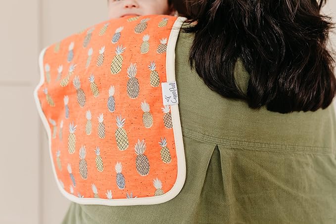 Copper Pearl Baby Burp Cloth Large 21''x10'' Size Premium Absorbent Triple Layer 3-Pack Gift Set “Maui