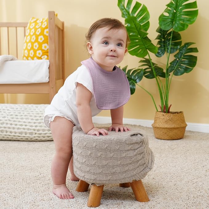 Muslin Baby Bibs Cotton Baby Drool Bandana Bibs for Baby Girls Boys Infant Newborn Toddler Drooling and Teething