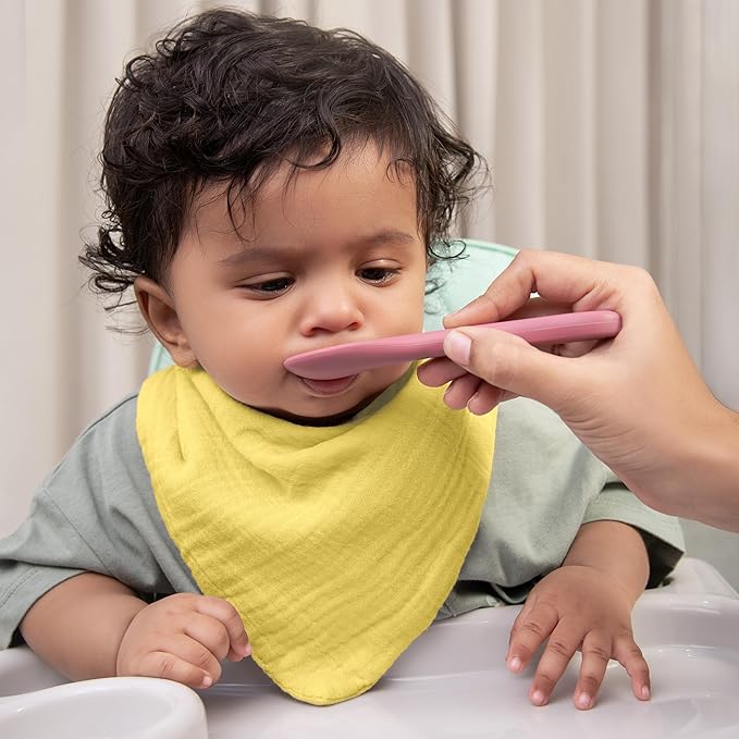 Muslin Baby bibs for drooling and teething, 100% cotton, Bibs for baby girl, Muslin bibs for boys (8 Pack)