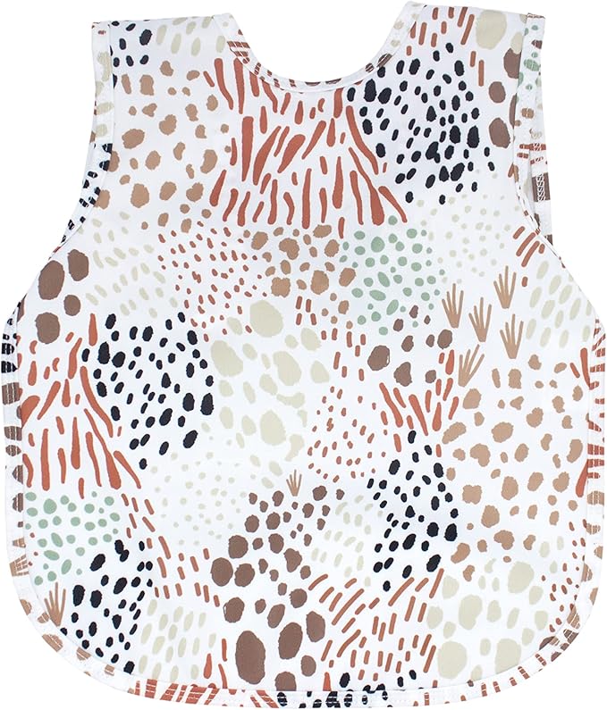 BapronBaby Animal Prints Bapron - No Neck Tie Safer Bib - Baby & Toddler - Soft Waterproof - PVC, BPA & Phthalate Free - 6m+