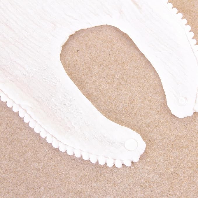 Nishine 6 PACK Muslin Baby Drooling Bibs for Unisex Boys Girls Cotton Absorbent Feedig Teething Bandana Drool Bibs Scarf Bibs