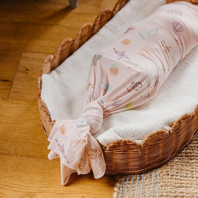 Copper Pearl Large Premium Knit Baby Swaddle Receiving Blanket Enchanted Friends