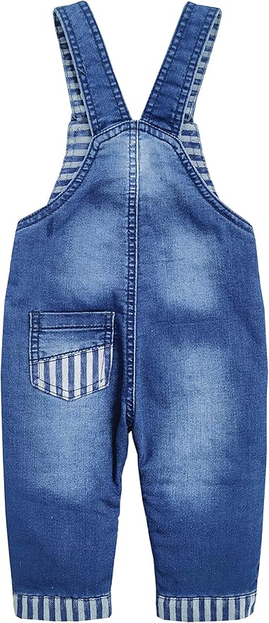 KIDSCOOL SPACE Baby Little Kids Cute Denim Embroidered Fashion Jean Overalls