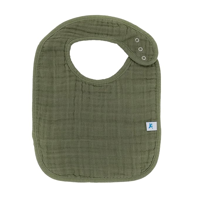 Little Unicorn Premium Classic Bib 3 pack | Adjustable as baby grows | Soft fabric on skin | Great for first time eaters (Fern 2)