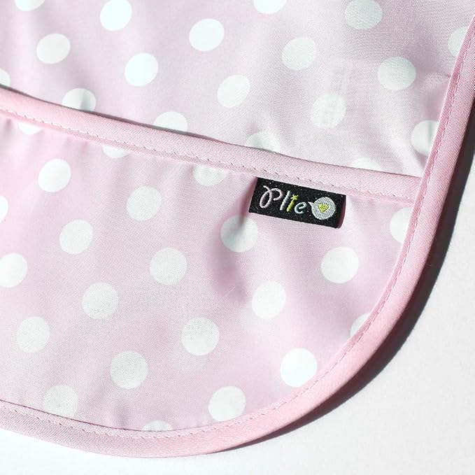 Short Sleeve Waterproof Bib for Toddlers – Feeding Apron for Mealtime, Daycare, Self-Feeding & Messy Play, Baby Bib