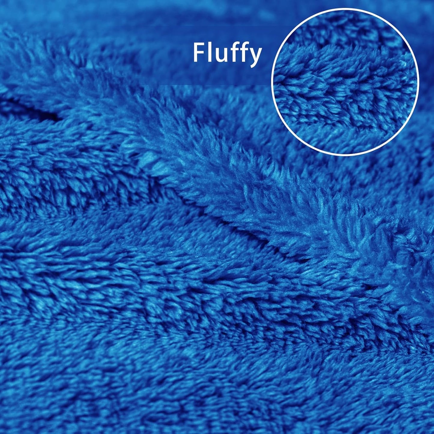 Exclusivo Mezcla Soft Fleece Throw Blanket for Couch, Super Soft Velvet Plush Bed Blanket, Fuzzy Cozy and Warm for All Seasons, 50x60 Inches, Cobalt Blue