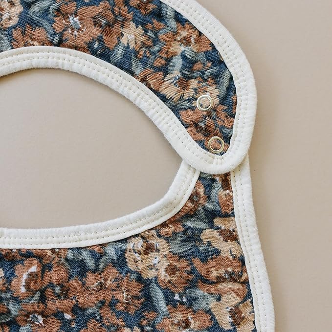 Mebie Baby Muslin Cotton Bib, 3 pack, Baby Bib Set for Burp, Spit Up, Drool, Bandana Bibs for Baby Boy or Baby Girl