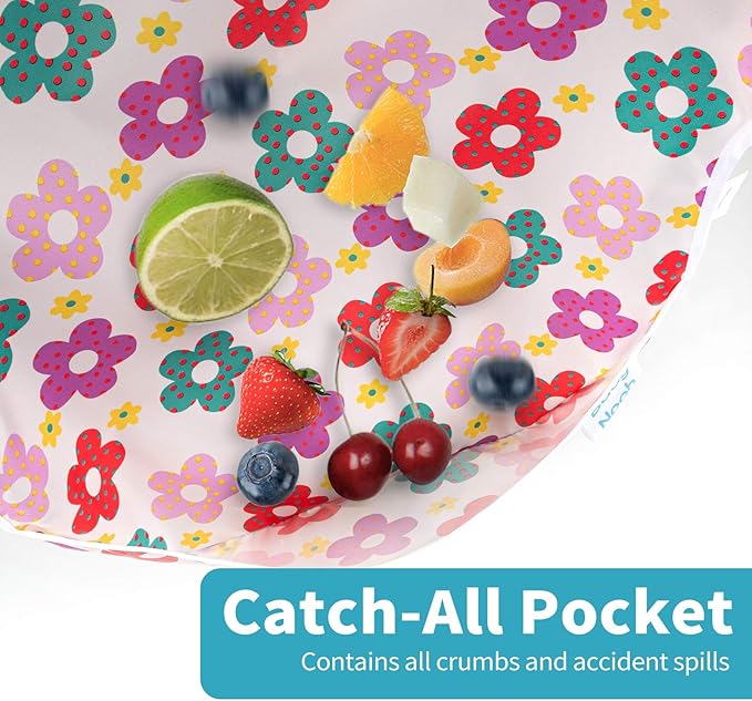 3 Pcs Long Sleeved Bib Set|Baby Waterproof Bibs with Pocket Bundle|Toddler Bib with Sleeves|Stain Resistance Smock 6-24 Month