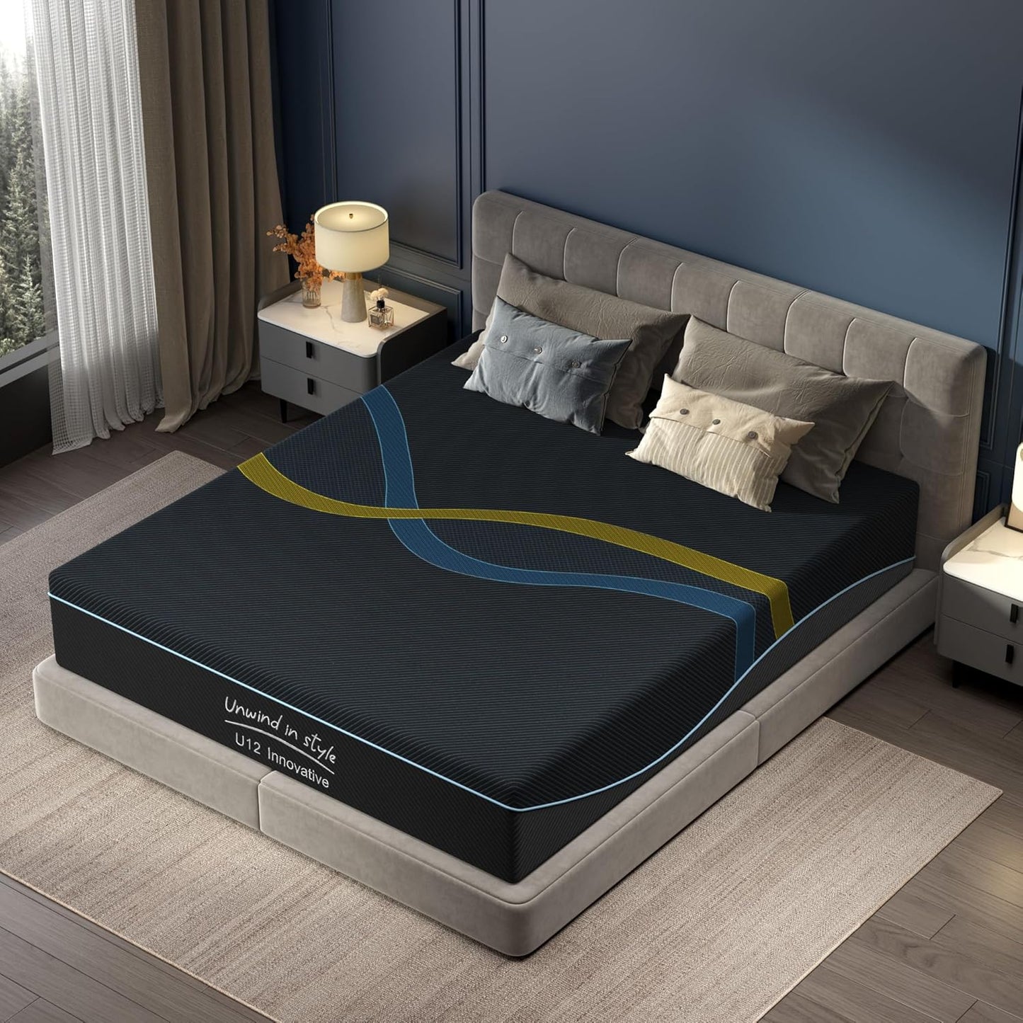 14 inch Queen Mattress Multi-Layer Memory Foam Mattress - Medium Firmness with Bamboo Charcoal & Green Tea Infusion