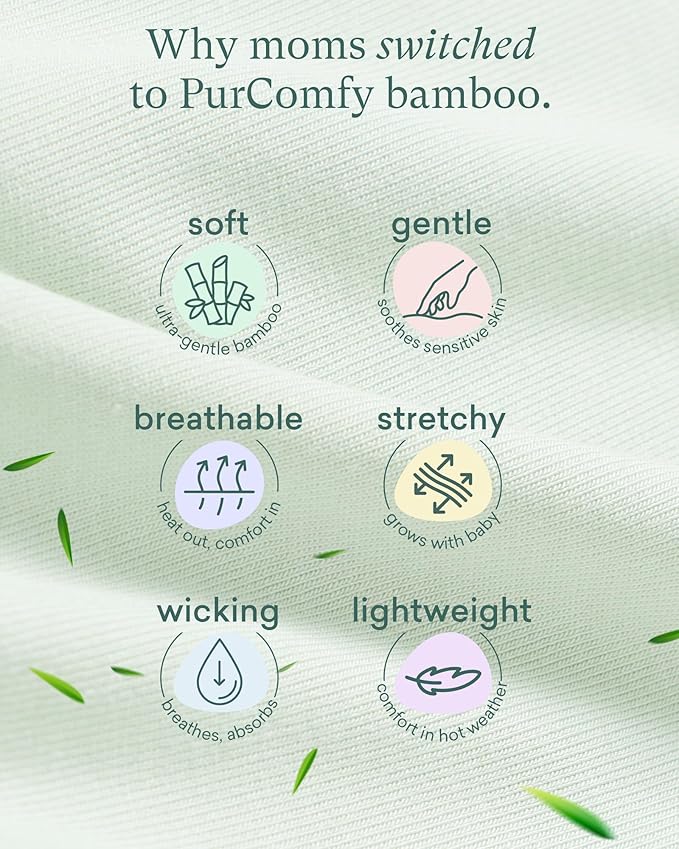 PurComfy Supersoft Sleep Sack 0.5 TOG, Premium Bamboo Viscose Sleeping Bag Thin Baby Wearable Blanket 2-Way Zipper Sleep Sack