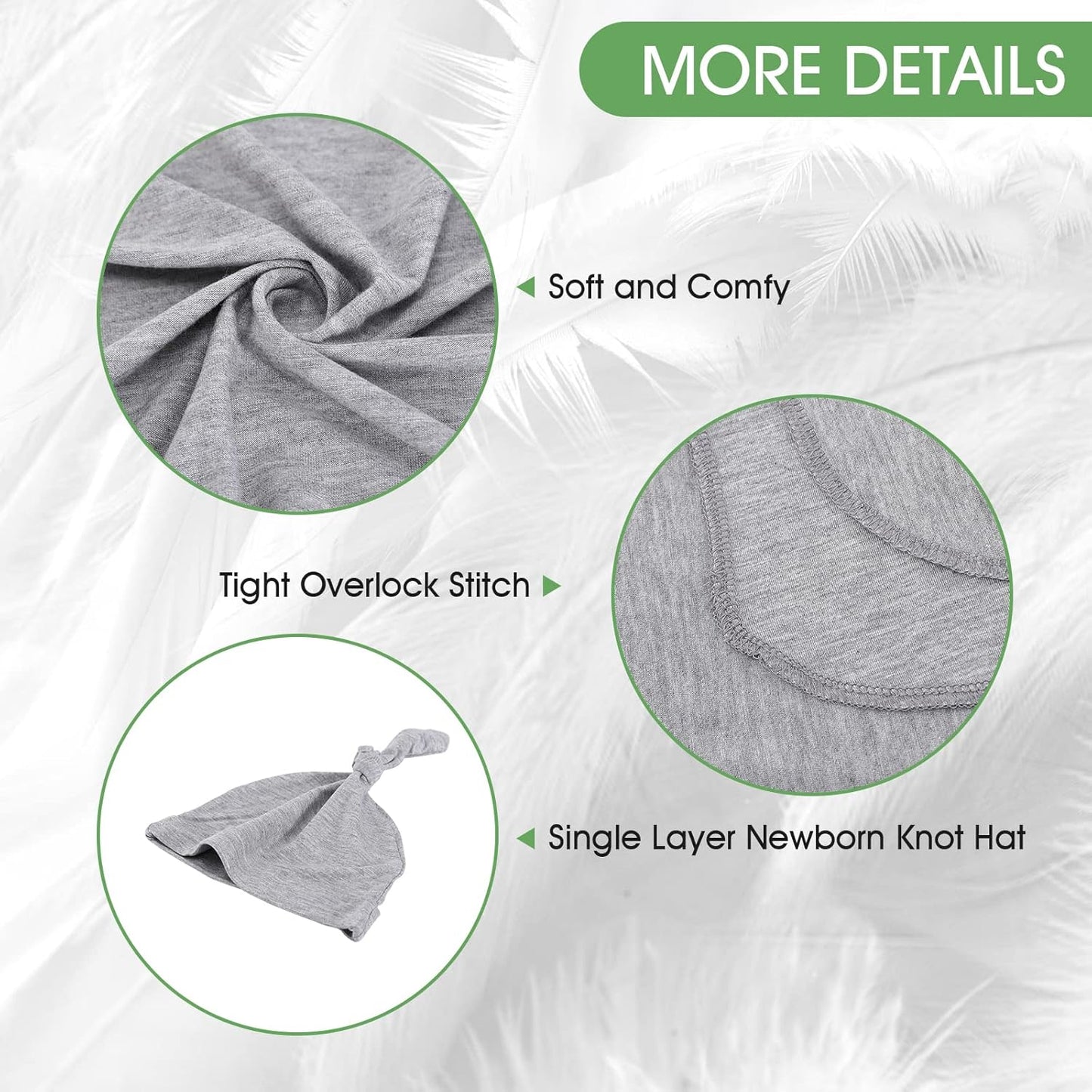 iEvolve Cotton Knitted Baby Swaddle Blanket with Hat Headband Set Newborn Swaddle Wrap Receiving Blankets for Baby Girl Boy 35" x 35"(Navyblue)